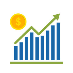 Dollar Rate Increase icon vector. sign for mobile concept and web design. Growth rate vector icon. Financial success symbol, logo illustration. Vector graphics