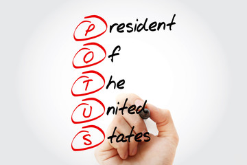 POTUS - President of the United States acronym, concept background