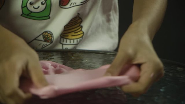 The finished product of slime made out of glue