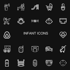 Editable 22 infant icons for web and mobile
