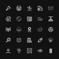Editable 25 yellow icons for web and mobile