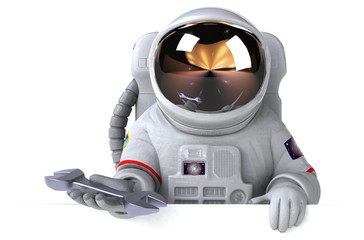 Fun astronaut - 3D Illustration