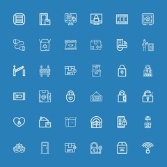 Editable 36 closed icons for web and mobile