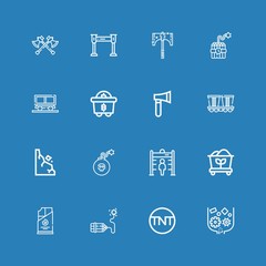 Editable 16 mine icons for web and mobile