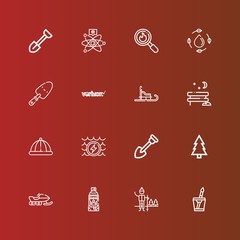 Editable 16 snow icons for web and mobile