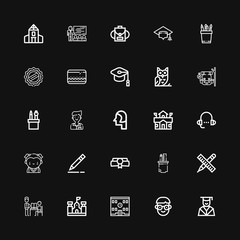 Editable 25 student icons for web and mobile