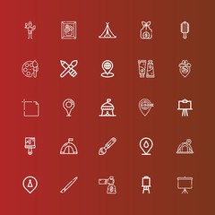 Editable 25 canvas icons for web and mobile