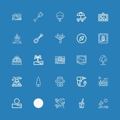 Editable 25 landscape icons for web and mobile