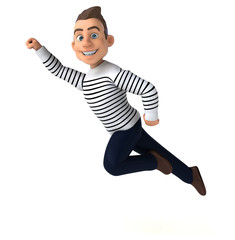 Fun 3D cartoon casual character