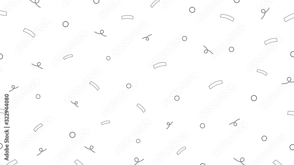 Poster white pattern background. randomized decorative shapes composition. usable for graphic resources