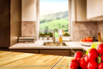 desk of free space for your decoration and kitchen interior 