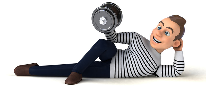 Fun 3D cartoon casual character