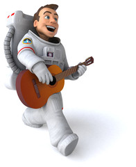 Fun astronaut - 3D Illustration