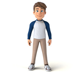 3D cartoon character fun teenager