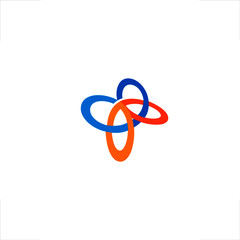 Naklejka premium butterfly logo loop knot design