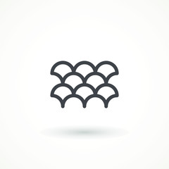 Wave Icon in trendy flat style isolated on white background. Water wave symbol for your web site design,
