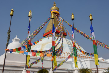 The stupa of Boudhnath in Kathmandu, Nepal