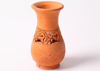 Thai Earthenware on white background