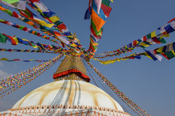 The stupa of Bodhnath in Kathmandu, Nepal