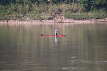 Fischerboot auf dem Mekong