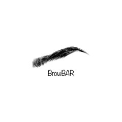 Beauty master logo. can be used for avatars for social networks, business cards, advertising. Vector illustration of woman eyebrows.