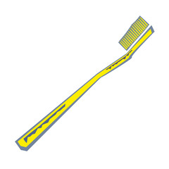 illustration of a tooth brush with paste on a white background