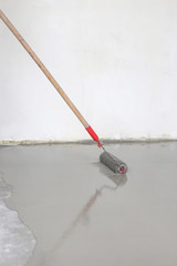 Fill screed floor repair and furnish, shallow dof
