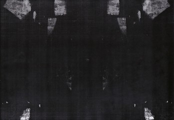 Print to test black and white toner , Black paper texture background.