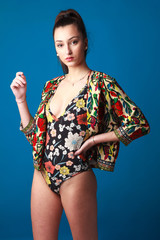 Young, beautiful and sexy girl posing in a swimsuit.