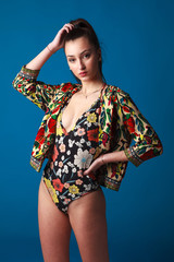 Young, beautiful and sexy girl posing in a swimsuit.