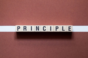 Principle word concept on cubes