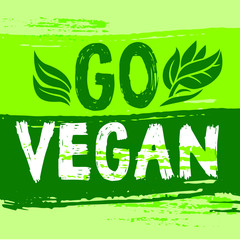 Vector lettering sign for vegan, vegetarian, plant based products