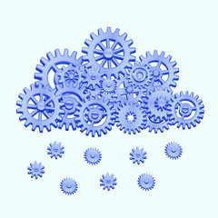 Mechanical gears cloud