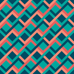 Decorative Scandinavian geometric modern pattern for the background, tile and textiles. It is assembled from modular parts. Vector. Seamless.