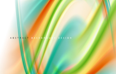 Abstract background - fluid color gradient waves, with dynamic motion line effect. Vector Illustration For Wallpaper, Banner, Background, Card, Book Illustration, landing page