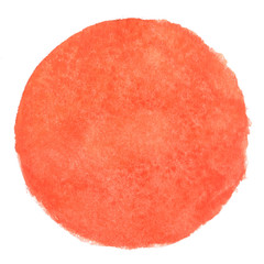red watercolor circle