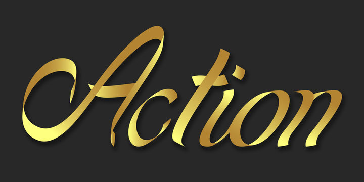 Naklejki action hand drawn lettering phrase illustration