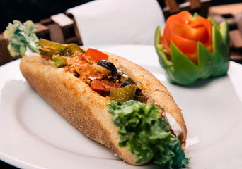 sandwich with smoked salmon