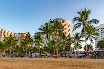 Sunrise on beach Jomtien, Pattaya, Thailand