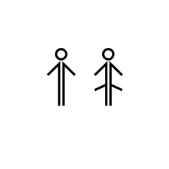 Male and female WC sign. Simple line eps ten