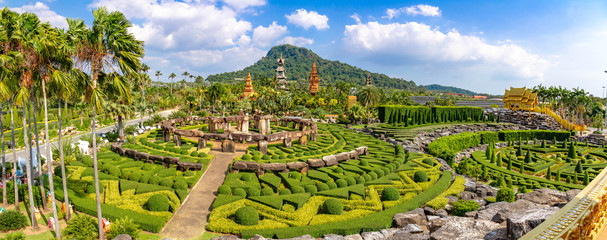 Nong Nooch Tropical Botanical Garden in Pattaya,  Thailand  - obrazy, fototapety, plakaty