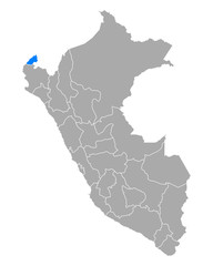 Karte von Tumbes in Peru