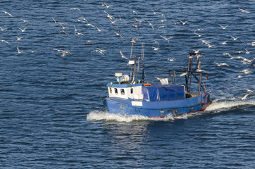 FISHING BOAT - Small boat on the sea fishing ground