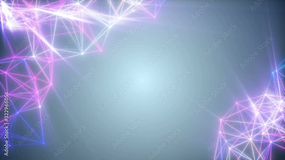 Poster violet crystal structures on a blue background. seamless loop.