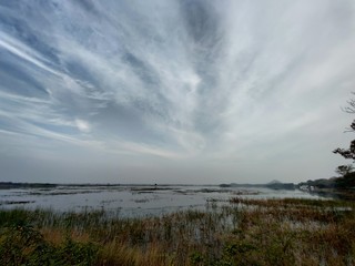 A Beautiful Lake with The Clouds over it.