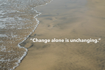 Wise quote by ancient Greek philosopher Heraclitus against nature background