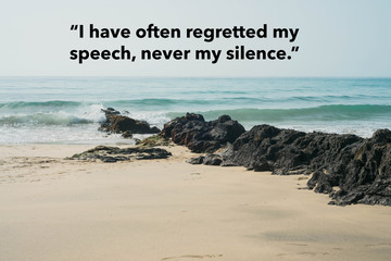 Wise quote by ancient Roman philosopher Publilius Syrus against nature background