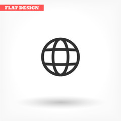 Planet vector icon , lorem ipsum Flat design