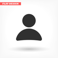 Human vector icon , lorem ipsum Flat design