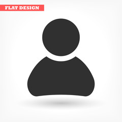 Human vector icon , lorem ipsum Flat design